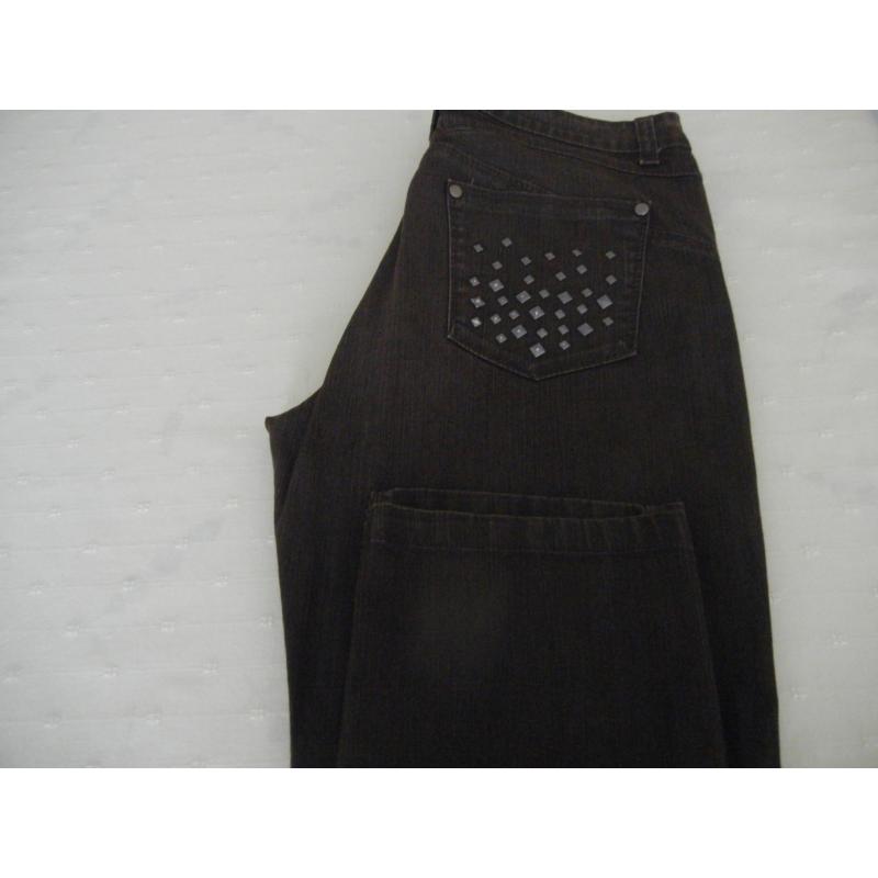 Bruine jeans dames - merk Spirituel - maat 40