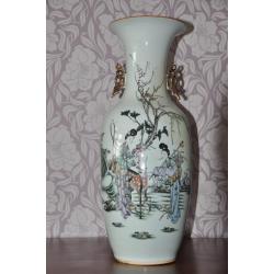 chinese vaas & lamp met lampekap