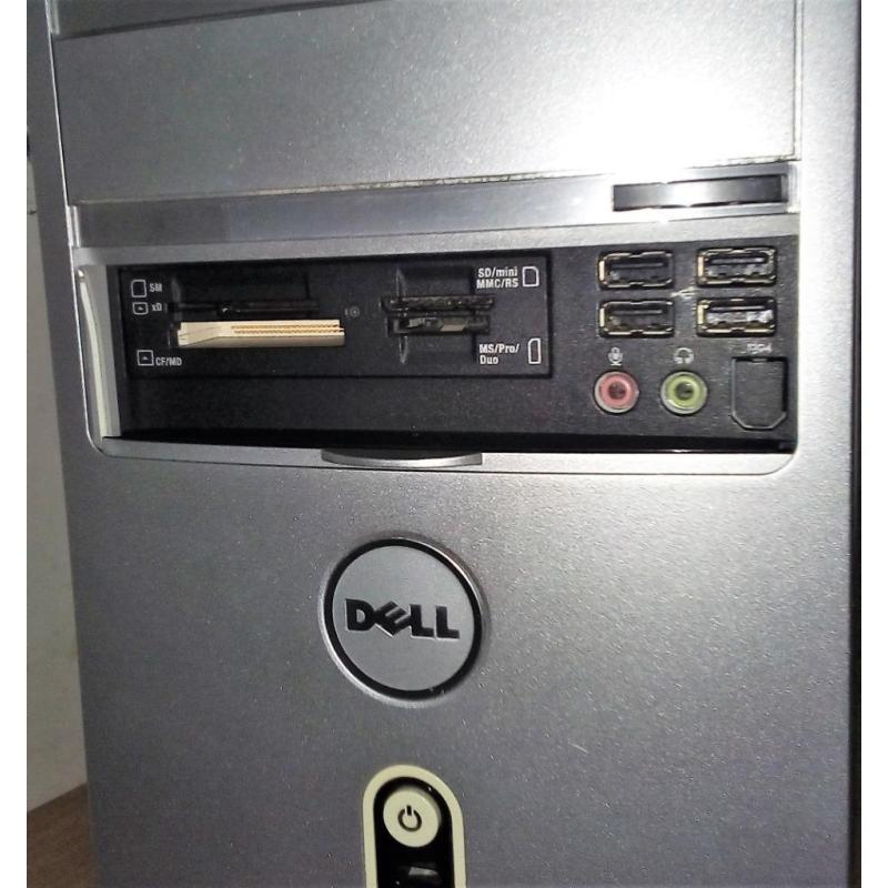 Te Koop een Dell Inspiron 531 met 64 Bit met 2,9 Ghz Computer met draadloos internet en een Mini Iomega Externe Harde Schijf met 500 Gb en een 18 Inch Dell Lcd