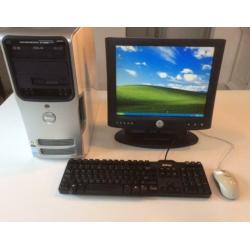 Te Koop Dell Dimension 5150 Pentium 4 Computer met 32 Bit met 3 Ghz Computer en een Mini Iomega Externe Harde Schijf met 500 Gb en een 18 Inch Dell Lcd en een Apple Airport Extreme voor de prijs van € 260..