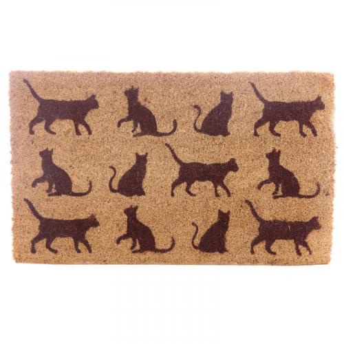 Deurmat katten silhouetten