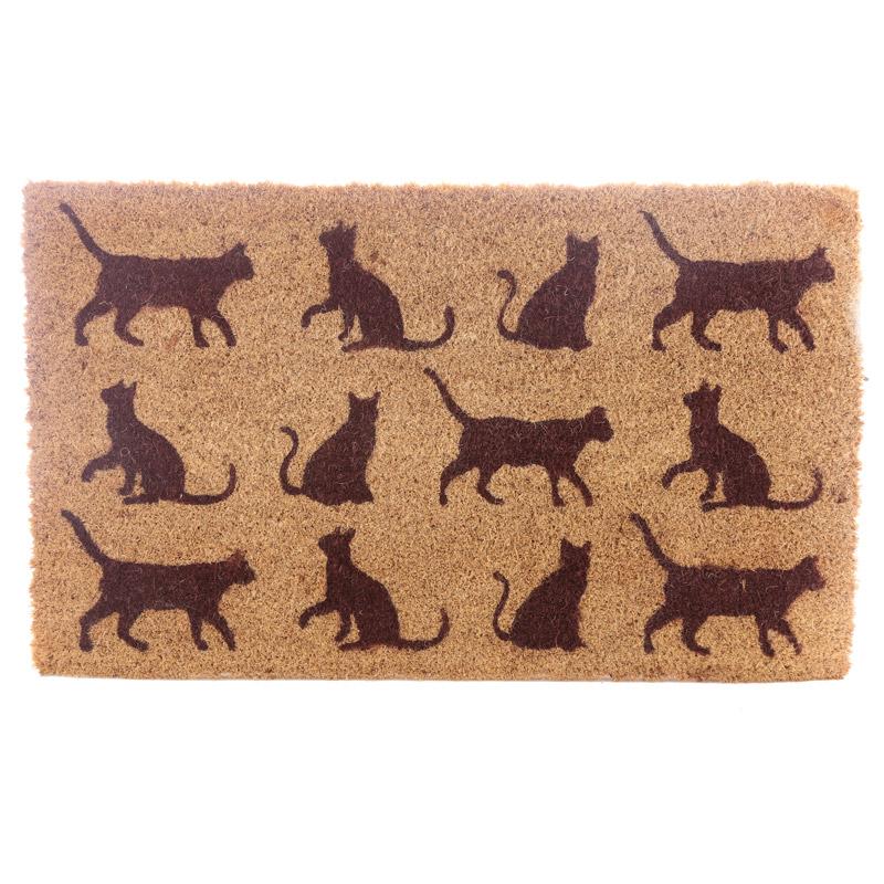 Deurmat katten silhouetten