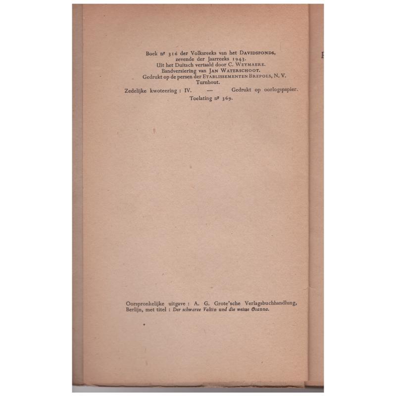 Ruth Schaumann - De zwarte Valentien en de witte Osanna