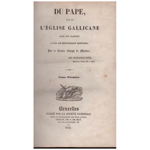 Joseph de Maistre - Du Pape