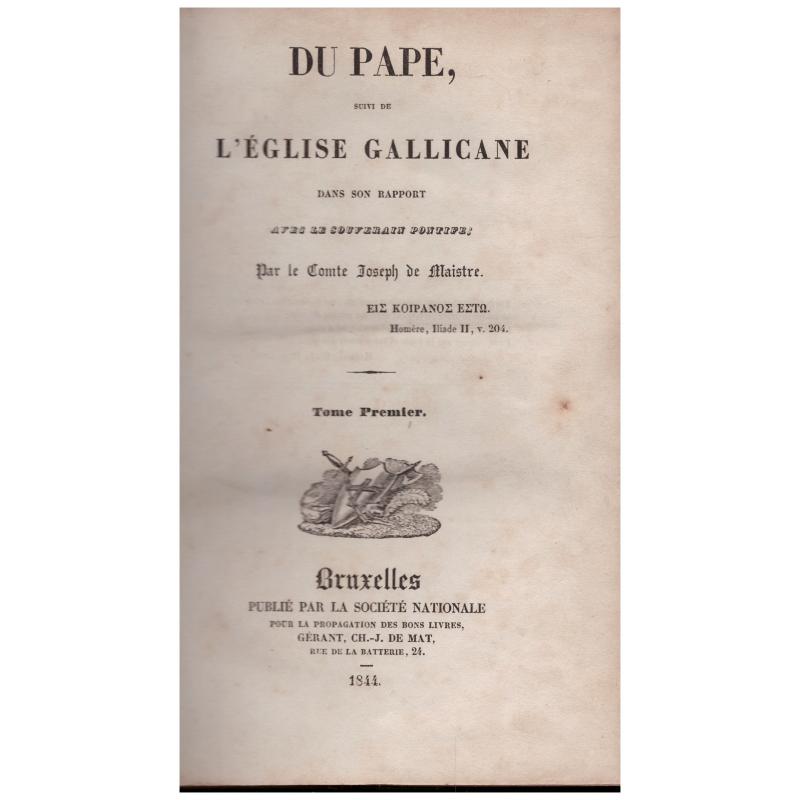 Joseph de Maistre - Du Pape