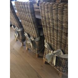 6 landelijke eetkamerstoelen