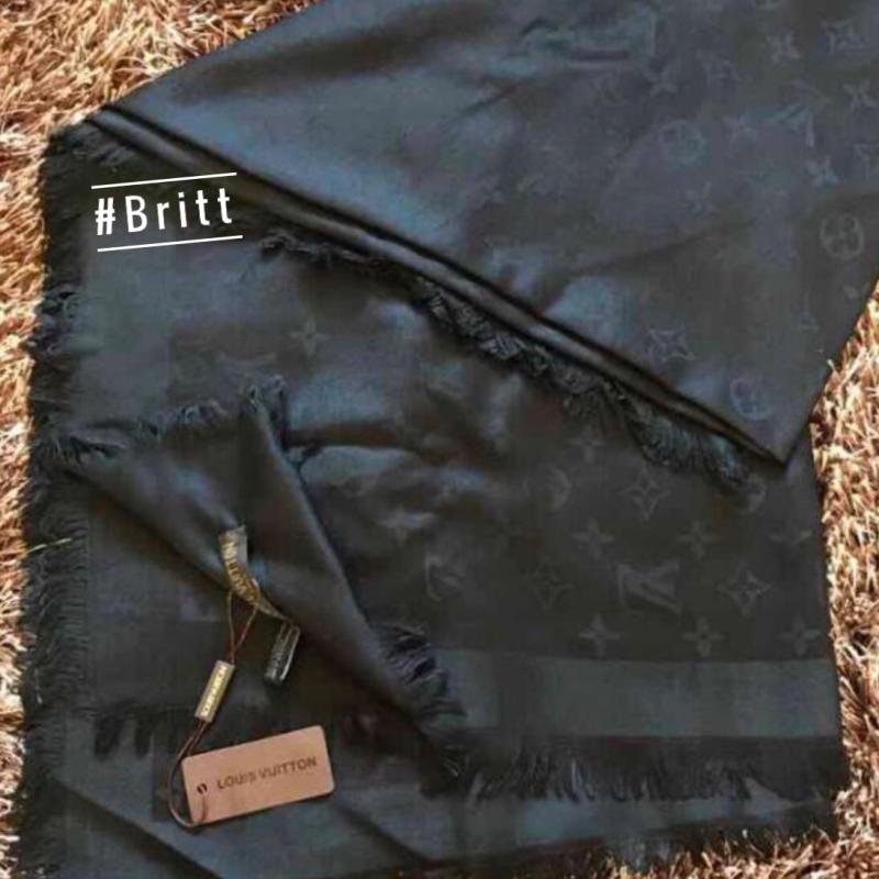 Louis Vuitton Monogram Black on Black sjaal nieuw