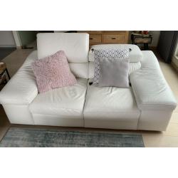 Witte lederen Salon