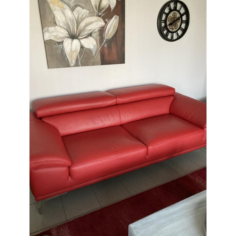Rode lederen salon