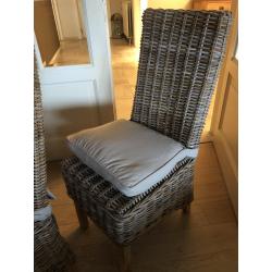 6 landelijke eetkamerstoelen