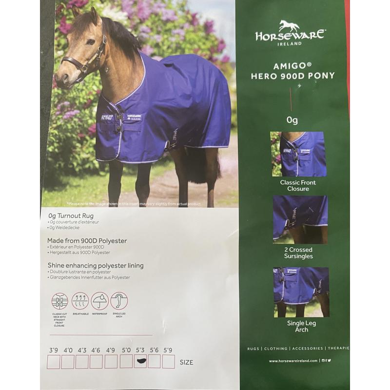 Horseware Amigo Hero ACY Pony Regendeken- NIEUW! - 0g - 5’3