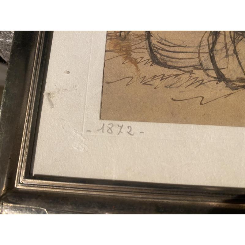 Potlood tekening J.B Leopold leemputten 1872