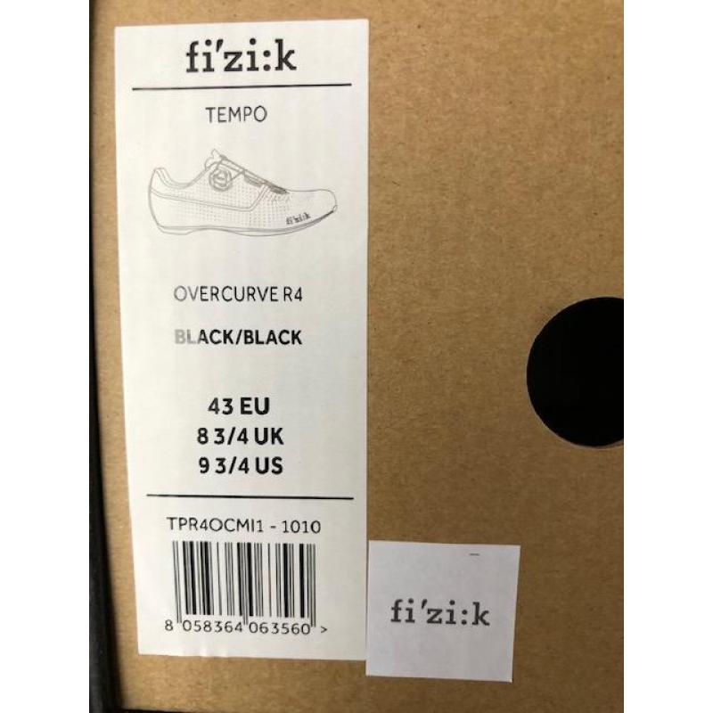 Fietsschoenen Fizik Tempo overcurve R4 black/black maat 43
