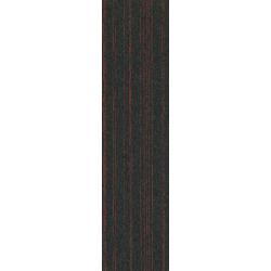Zwarte Flash Line tapijttegels met rood accent 25cm x 100cm