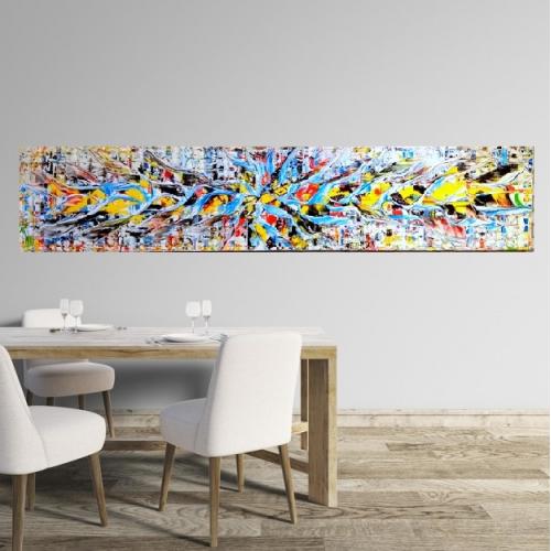 Fresh XL. Groot formaat. Kleurrijk. Abstract. Zeer dik relief. Door M. van Vliet