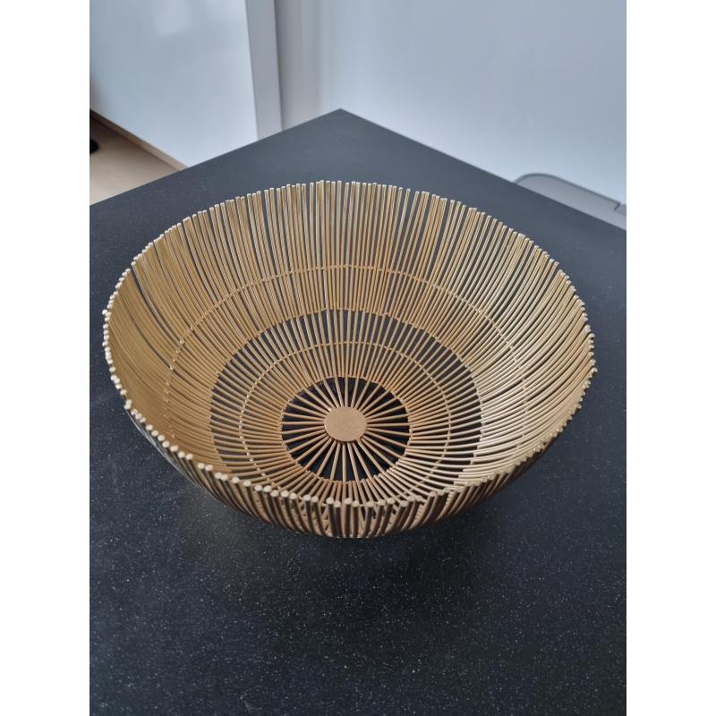 NIEUWE goudkleurige metalen design fruitschaal