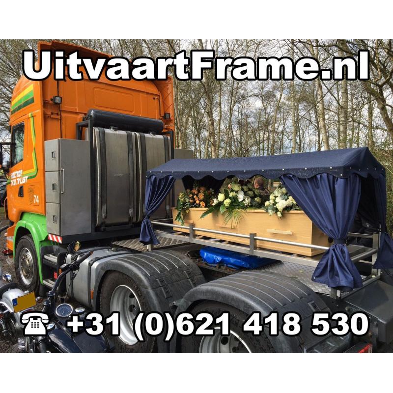 Uitvaart met uw eigen landbouw tractor kan en mag. Huur ons UitvaartFrame
