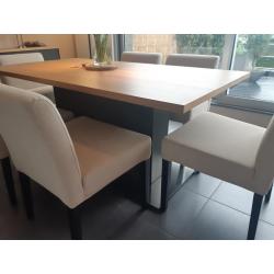 HULSTA TAFEL MET 6 STOELEN