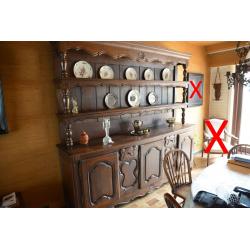 Antieke buffet/vitrinekast