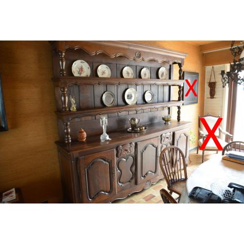 Antieke buffet/vitrinekast