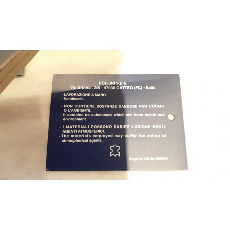 mooie fijnlederen handtas met  Pollini certificaat
