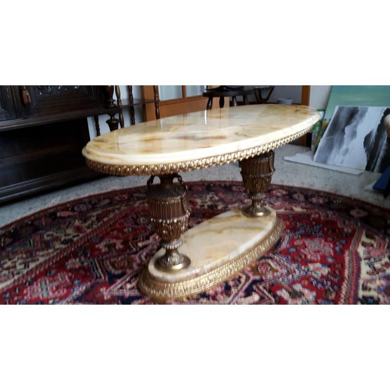 Salontafel met marmeren bladen