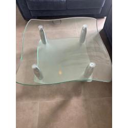 Glazen salontafel