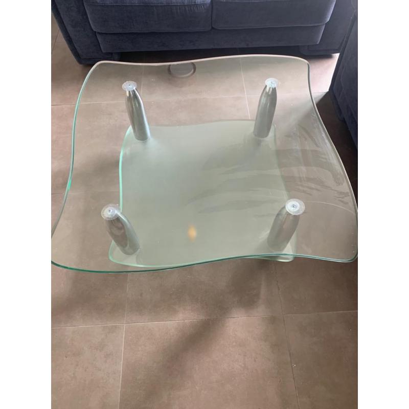 Glazen salontafel