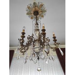Kroonluchter delfstblauw kristal