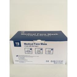 Gecertificeerde wegwerp 3-laags mondmaskers (partij van 20.000 stuks)