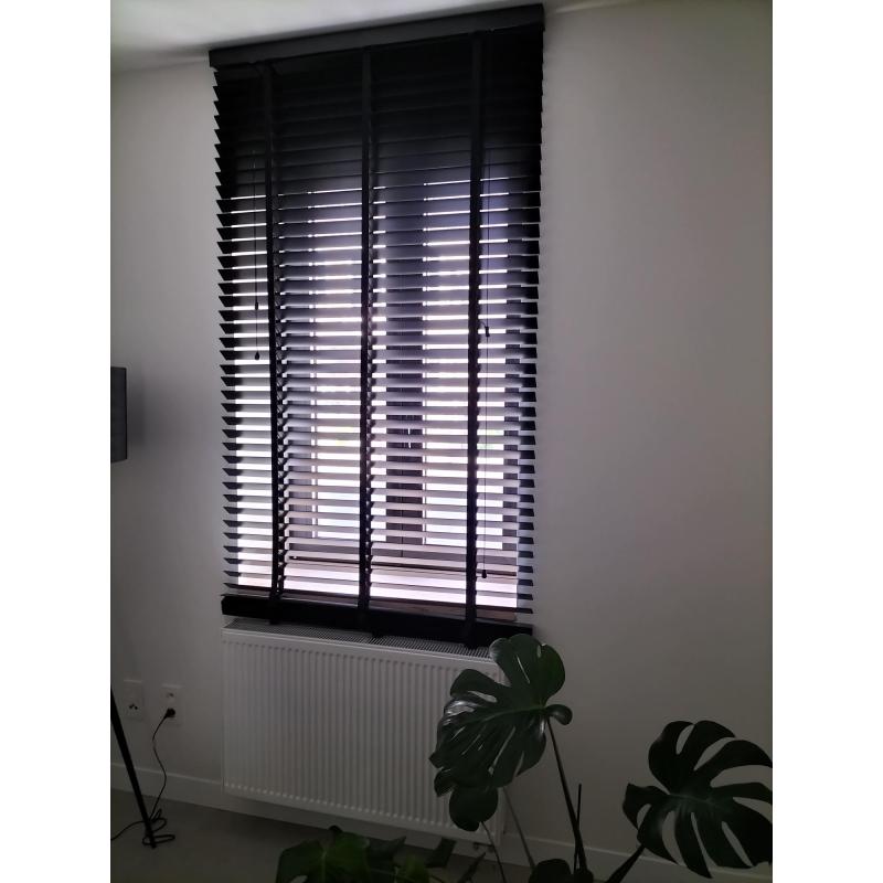 jaloezieën 50mm met ladderband zwart