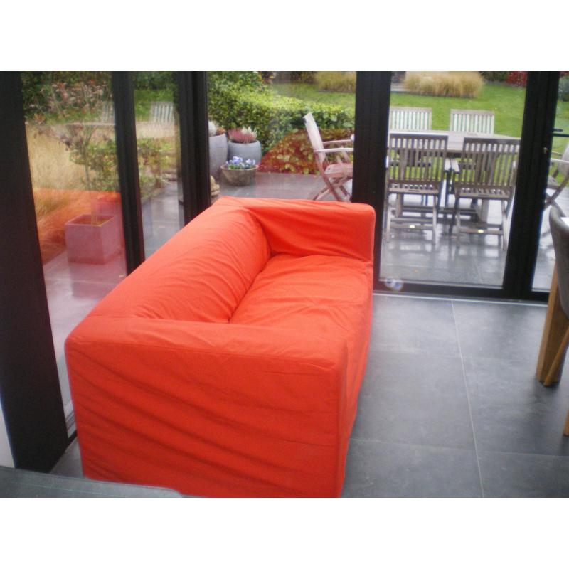 2-zitszetel, rode bekleding