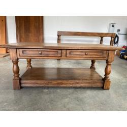 6 eiken stoelen met biezen