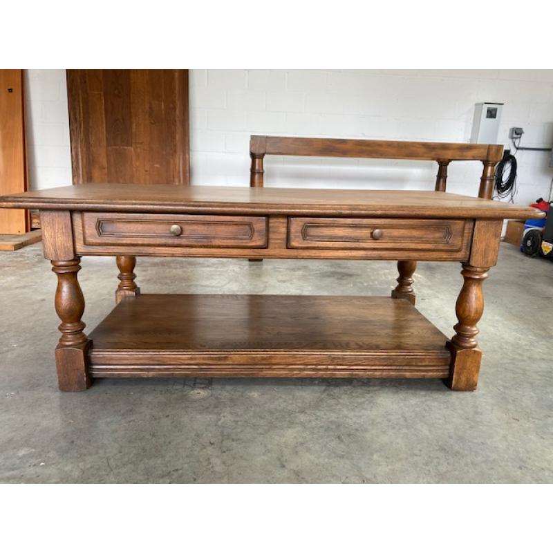 6 eiken stoelen met biezen