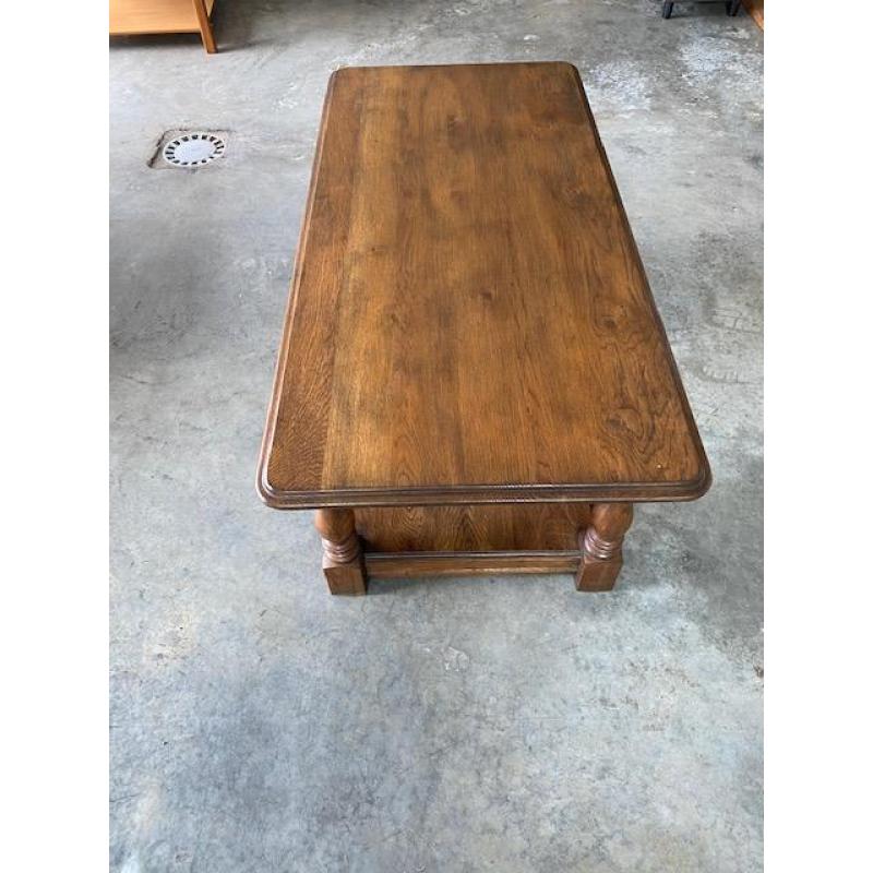 6 eiken stoelen met biezen