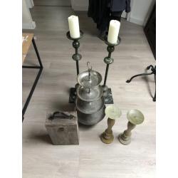 Decoratieve set met kandelaars