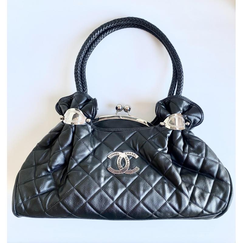 Vintage tas met chique knipsluiting