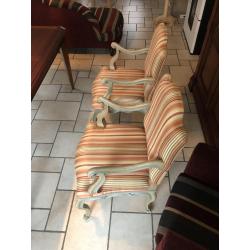 4 Italiaanse armstoelen