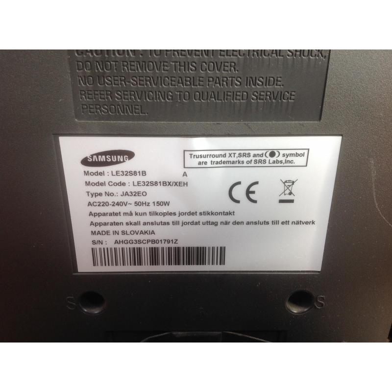 Samsung tv, model LE32S81B (32 inch)