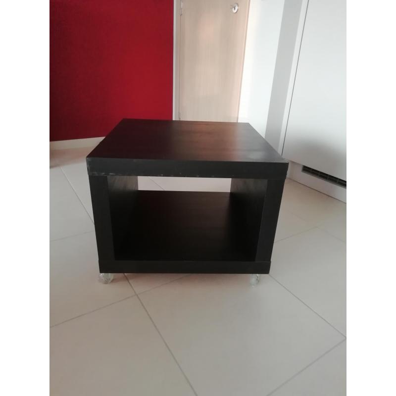 Bruin/Zwart TV-kastje op wieltjes