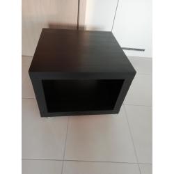 Bruin/Zwart TV-kastje op wieltjes