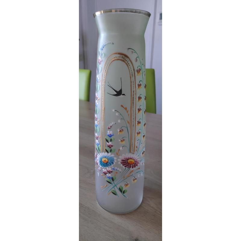 Antieken vaas Art Deco met de hand geschilderd
