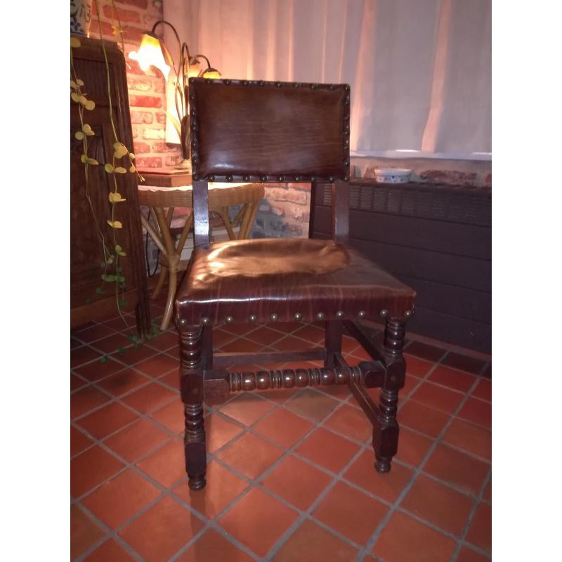 6 Rustiek stoelen.