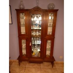 antieke eiken vitrine kast