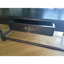 Salontafel massief eik donkerbruin