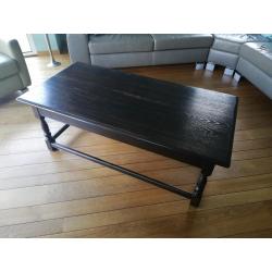 Salontafel massief eik donkerbruin