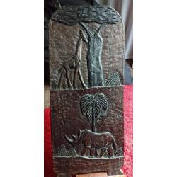 2 prachtige met de hand uitgesneden Afrikaanse stoelen