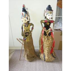 DECORATIE JAVAANSE HOUTEN POPPEN
