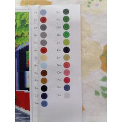 Diamond Painting "Provinciale Dorpsstraat" 42 x 32cm afgewerkt