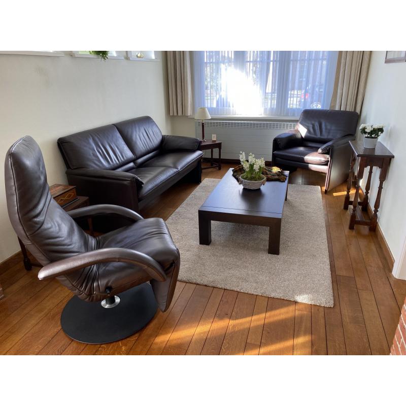 Salon met canapé, fauteuil en relax merk Jori (Du Fossé)
